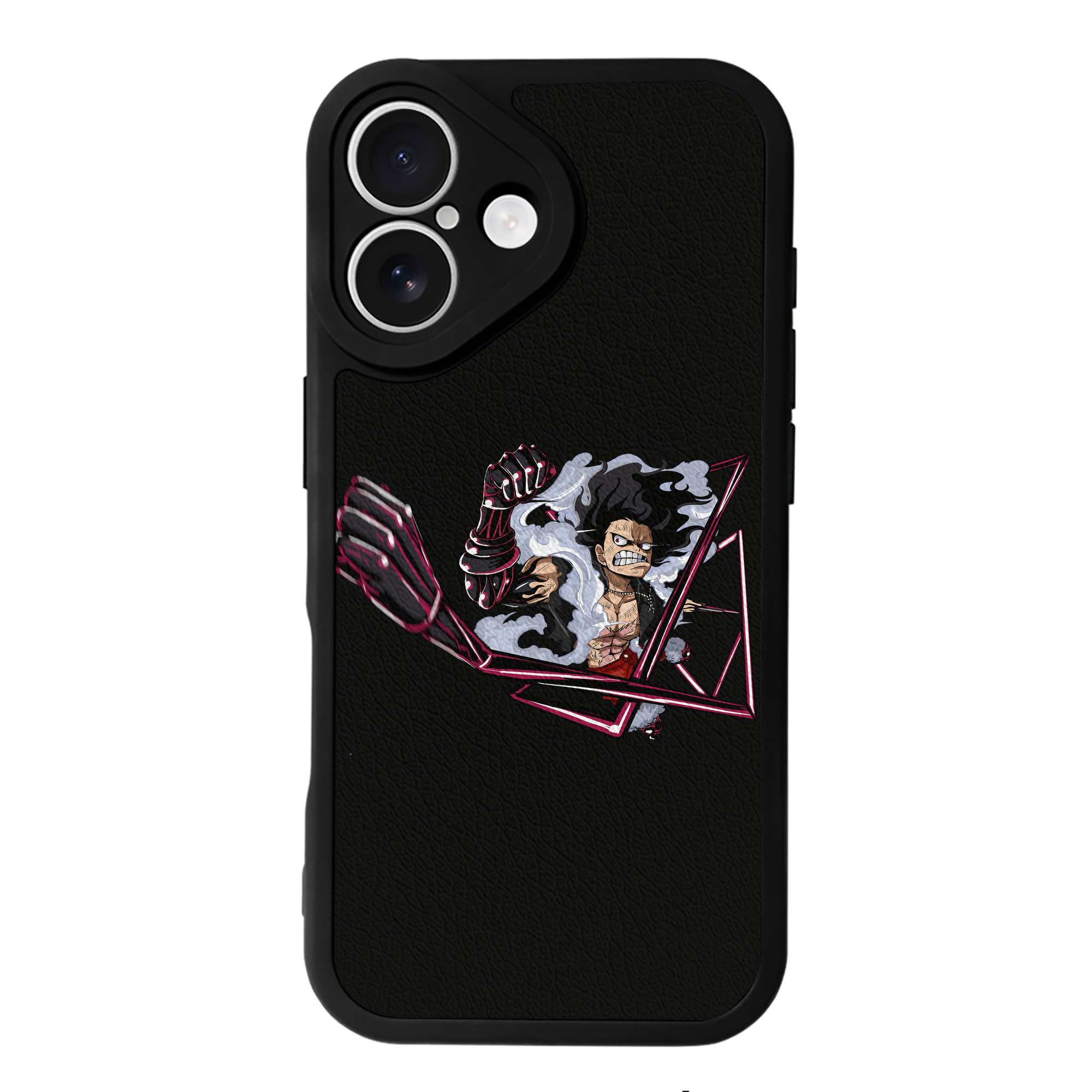 （画像用） ワンピース モンキー・D・ルフィ ONE PIECE Monkey D. Luffy 【iPhone 16シリーズ対応】シリコンスマホケース（レザー調） 材質：シリコン